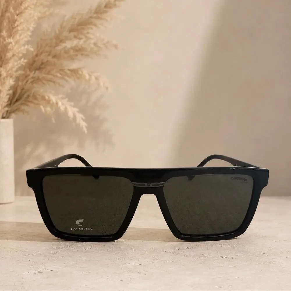 Carrera Black Polarized Square Sunglasses